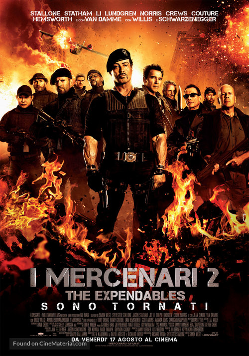 The Expendables 2 - Italian Movie Poster