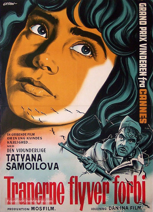 Letyat zhuravli - Danish Movie Poster