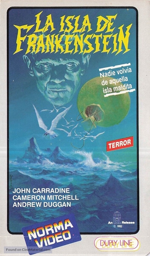 Frankenstein Island - Spanish VHS movie cover