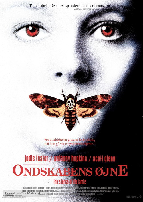 The Silence Of The Lambs - Danish Movie Poster