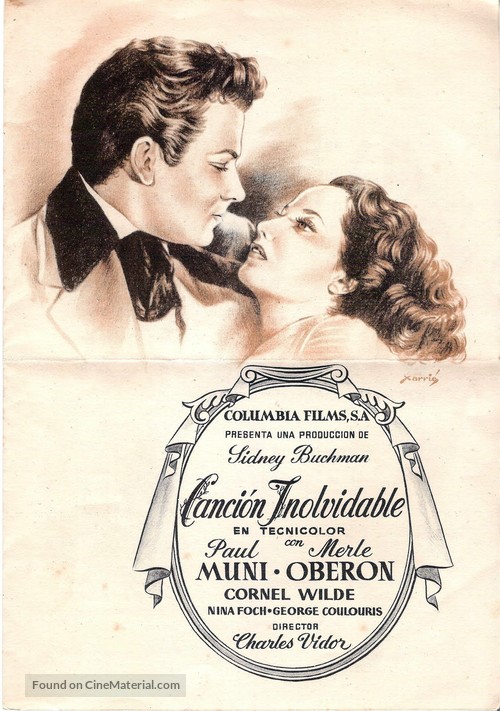 A Song to Remember - Spanish Movie Poster