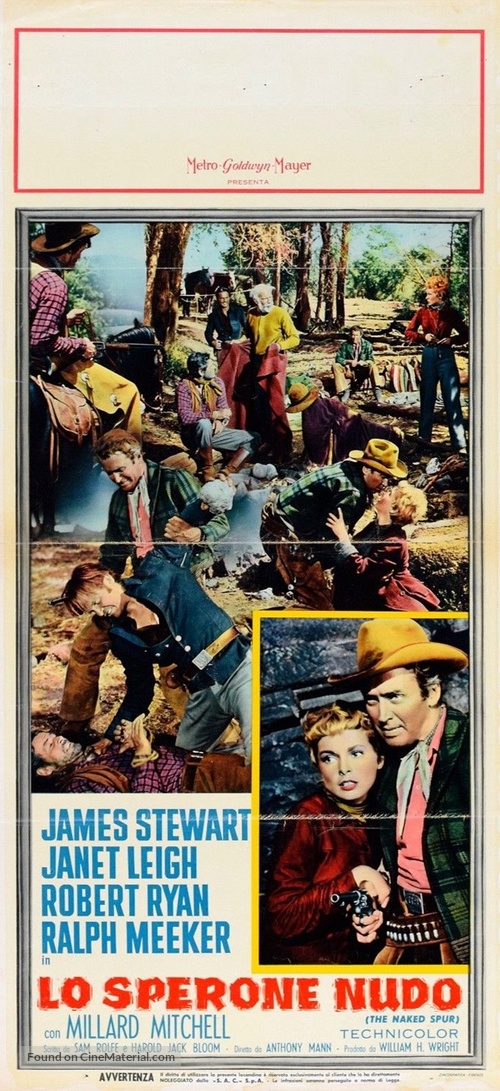 The Naked Spur - Italian Movie Poster