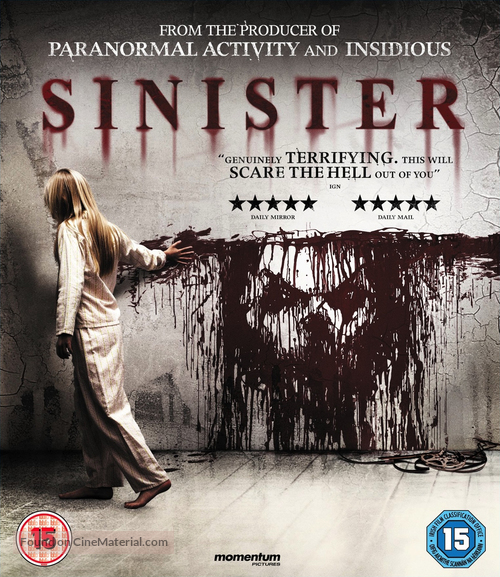 Sinister - British Blu-Ray movie cover