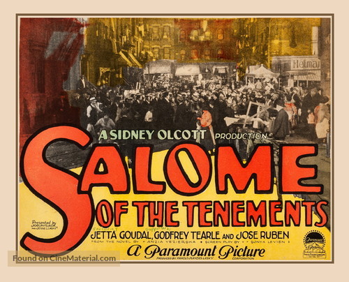 Salome of the Tenements - Movie Poster