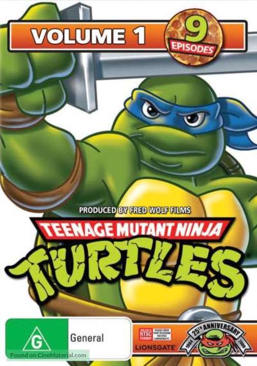 &quot;Teenage Mutant Ninja Turtles&quot; - Australian DVD movie cover