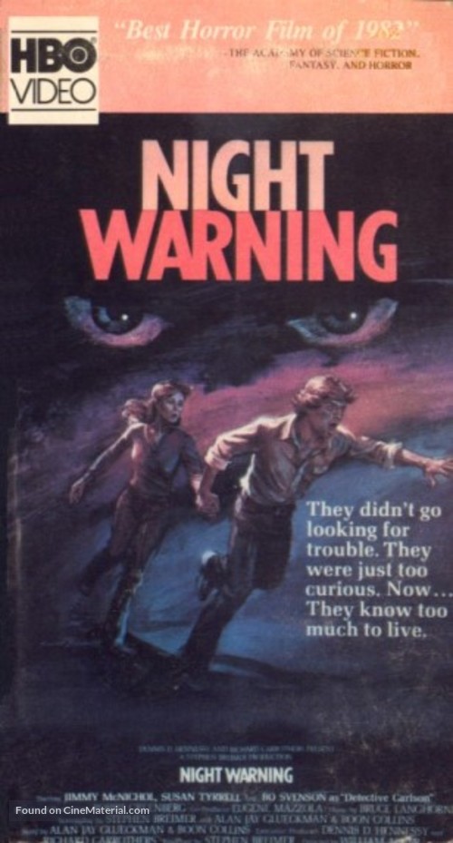 Night Warning - VHS movie cover