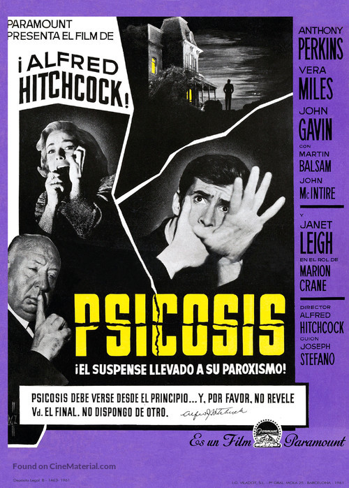 Psycho - Spanish Movie Poster