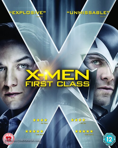 X-Men: First Class - British Blu-Ray movie cover