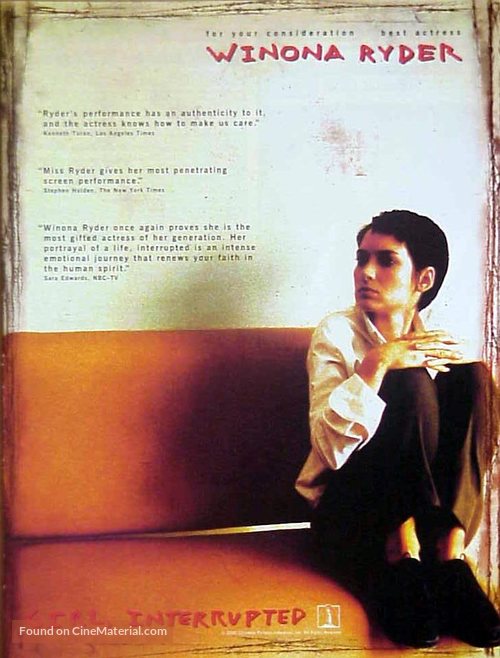 Girl, Interrupted - For your consideration movie poster