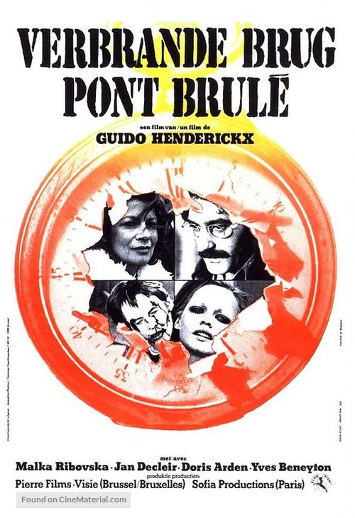 Verbrande brug - Belgian Movie Poster