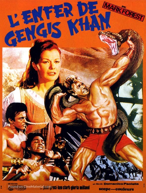 Maciste nell&#039;inferno di Gengis Khan - French Movie Poster