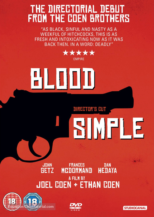 Blood Simple - British DVD movie cover