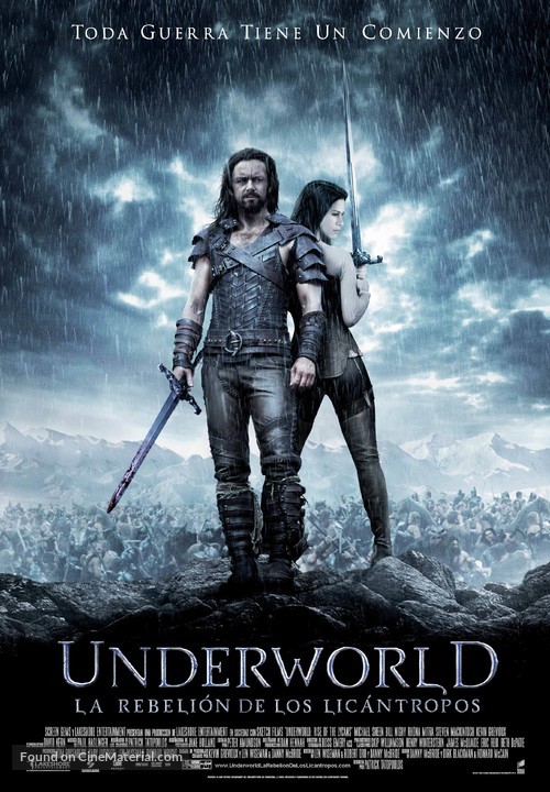 Underworld: Rise of the Lycans - Spanish Movie Poster