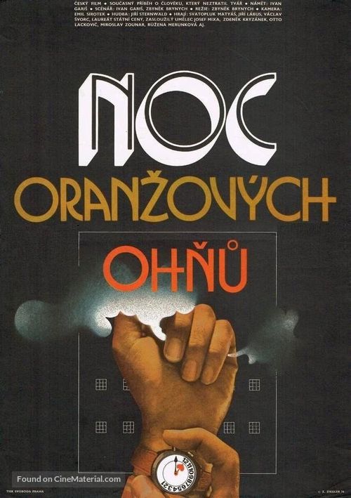 Noc oranzov&yacute;ch ohnu - Slovak Movie Poster