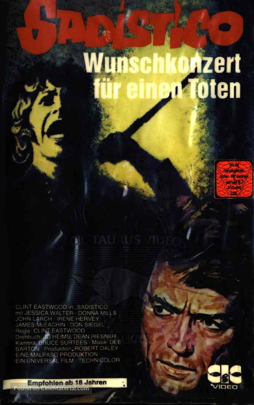 Play Misty For Me - German VHS movie cover