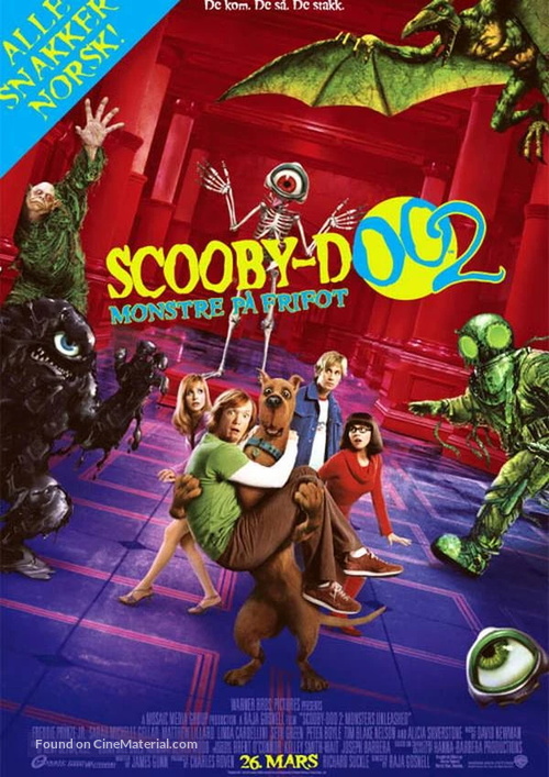 Scooby Doo 2: Monsters Unleashed - Norwegian Movie Poster