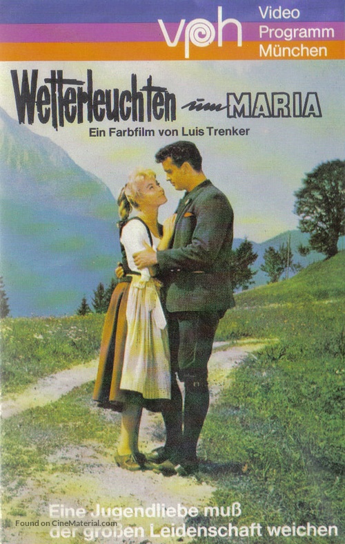 Wetterleuchten um Maria - German VHS movie cover