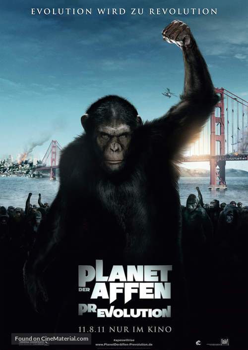 Rise of the Planet of the Apes - German Movie Poster