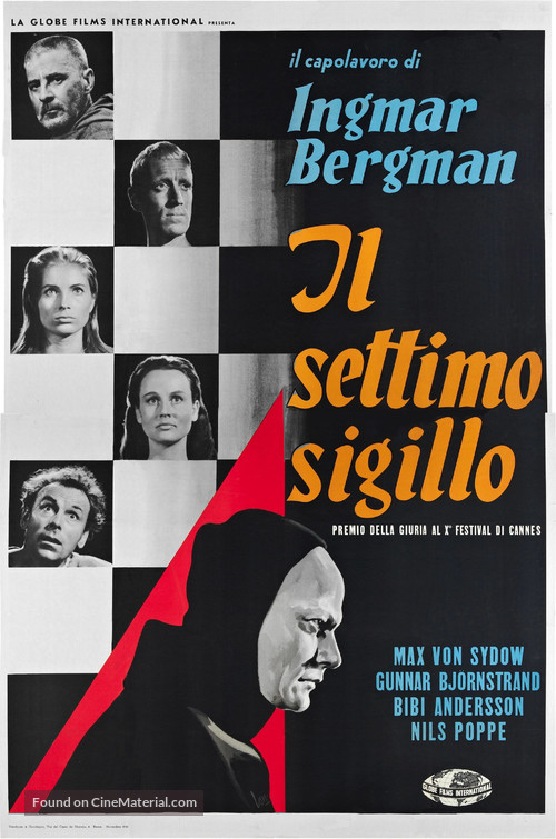 Det sjunde inseglet - Italian Movie Poster
