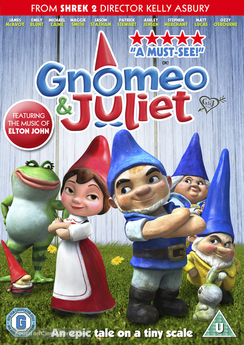 Gnomeo &amp; Juliet - British DVD movie cover