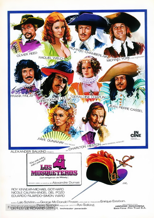 The Four Musketeers - Spanish Movie Poster