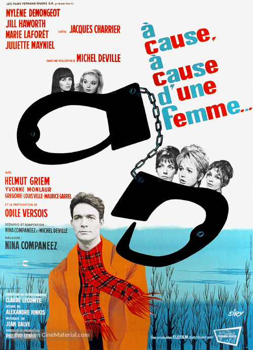 &Agrave; cause, &agrave; cause d&#039;une femme - French Movie Poster