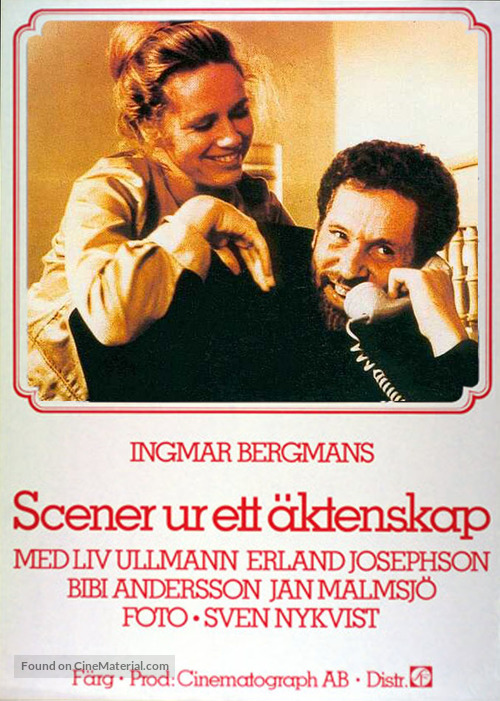 Scener ur ett &auml;ktenskap - Swedish Movie Poster