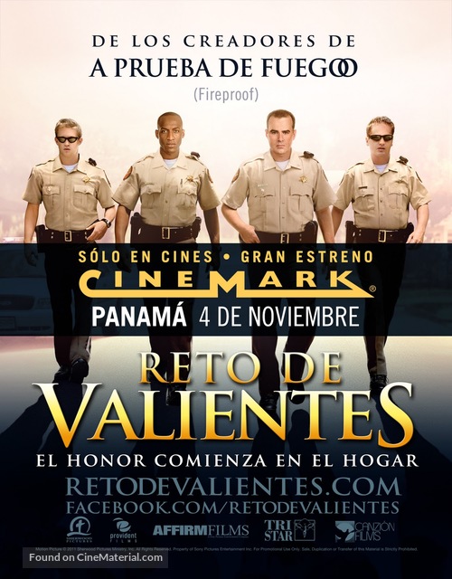 Courageous - Panamanian Movie Poster