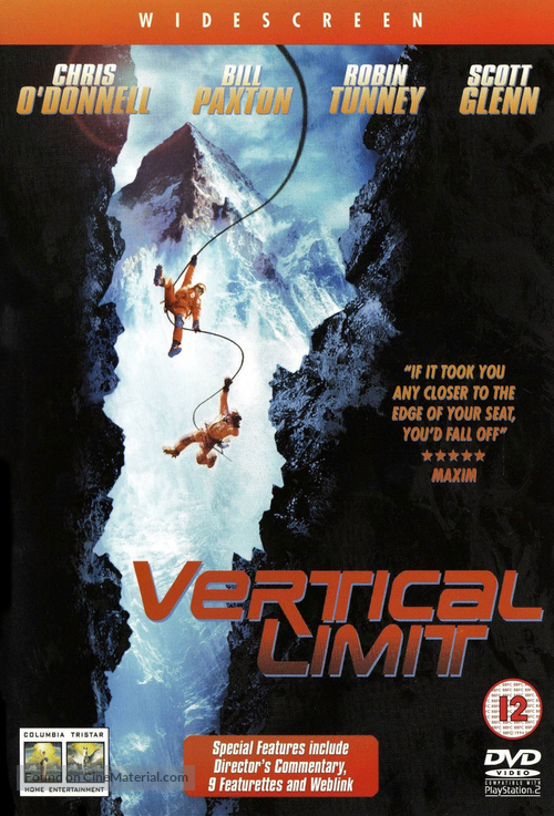 Vertical Limit - British DVD movie cover