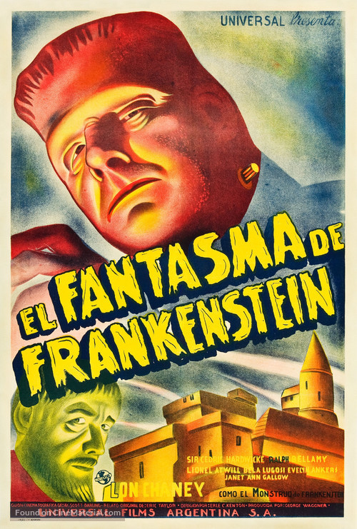 The Ghost of Frankenstein - Argentinian Theatrical movie poster