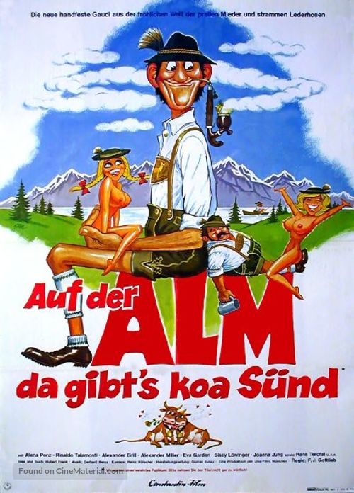 Auf der Alm, da gibt&#039;s koa S&uuml;nd&#039; - German Movie Poster