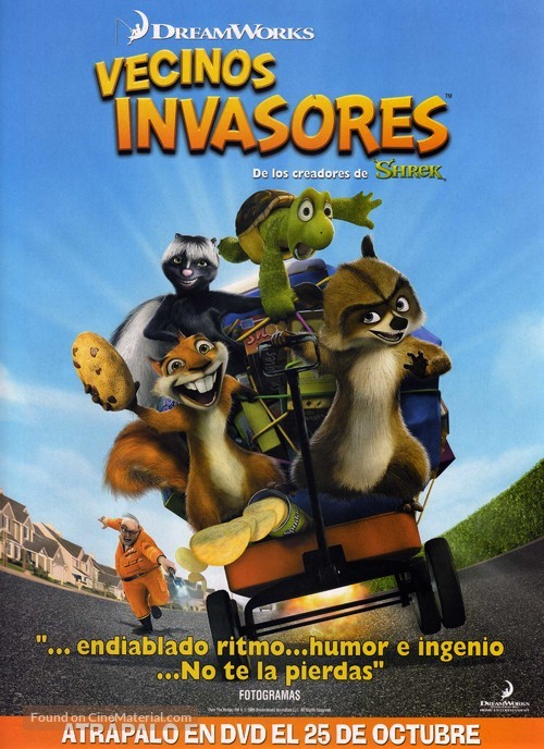 Over the Hedge - Spanish Video release movie poster