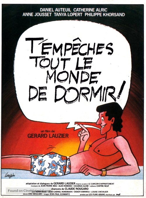 T&#039;emp&ecirc;ches tout le monde de dormir - French Movie Poster