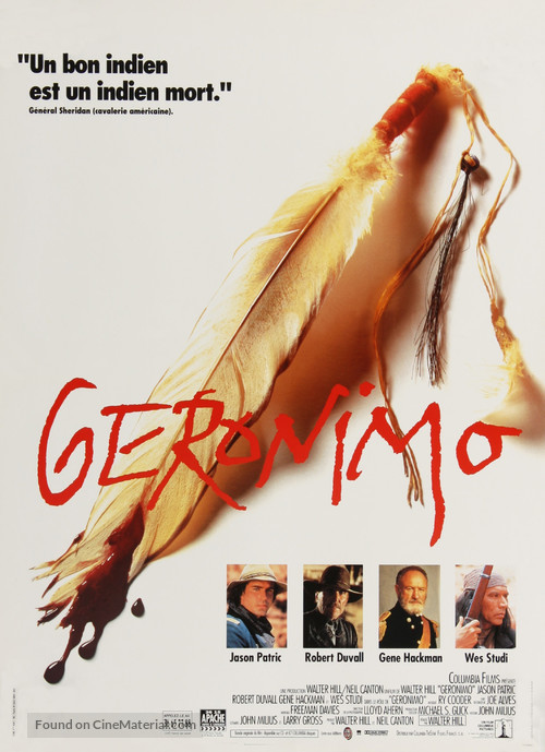 Geronimo: An American Legend - French Movie Poster