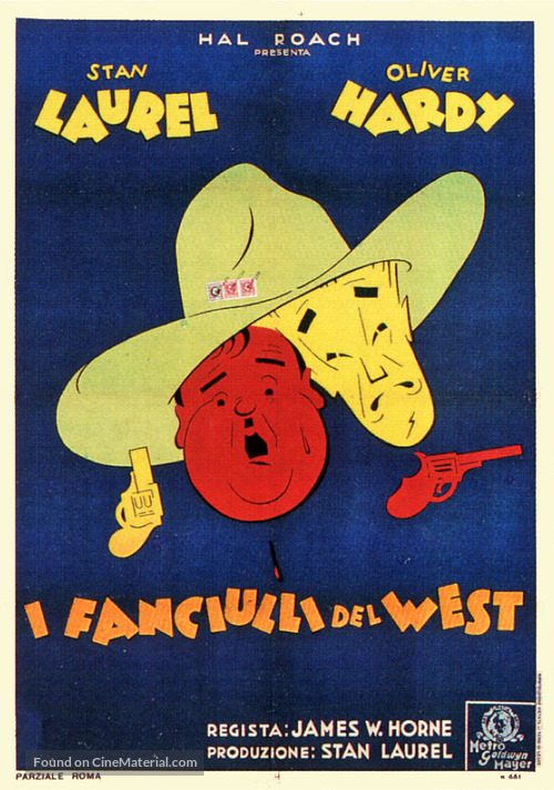 Way Out West - Italian Movie Poster