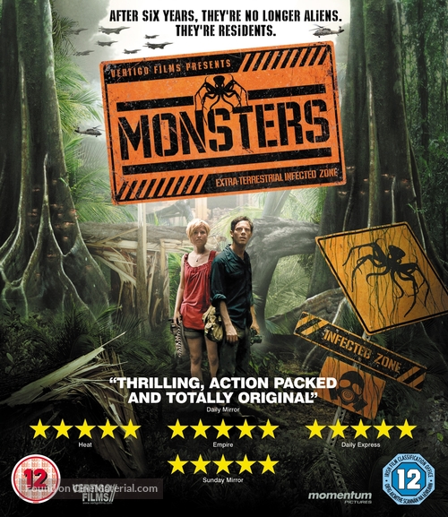 Monsters - British Blu-Ray movie cover