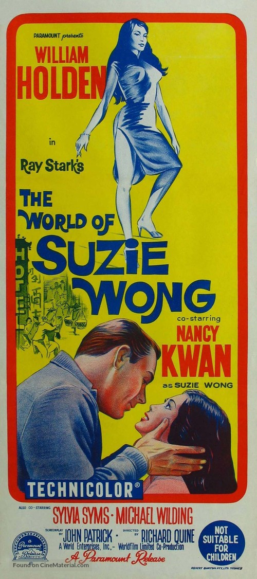 The World of Suzie Wong - Australian Movie Poster