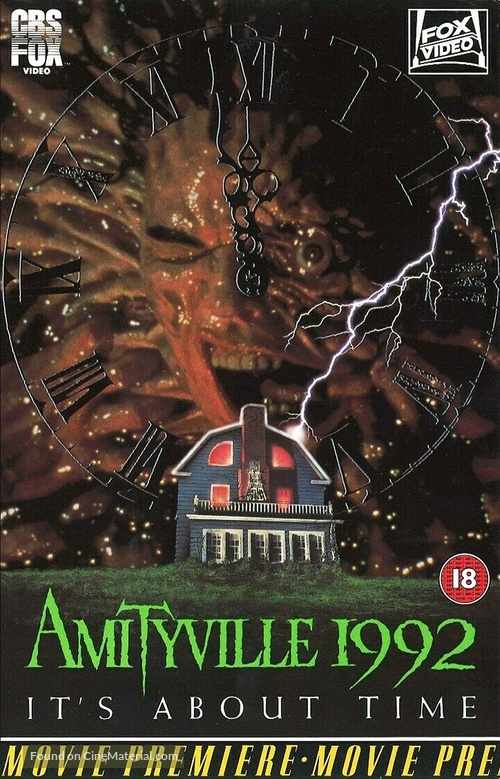Amityville 1992: It&#039;s About Time - British VHS movie cover