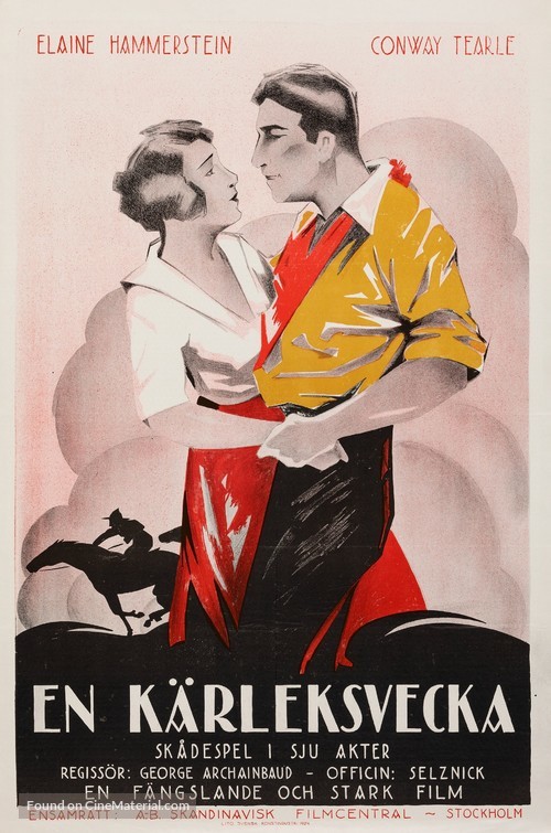 One Week of Love - Swedish Movie Poster