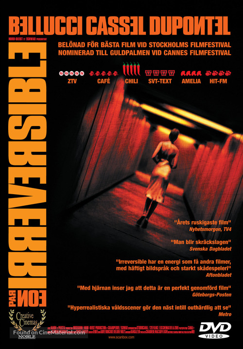 Irr&eacute;versible - Swedish DVD movie cover