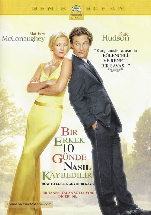 How to Lose a Guy in 10 Days - Turkish DVD movie cover