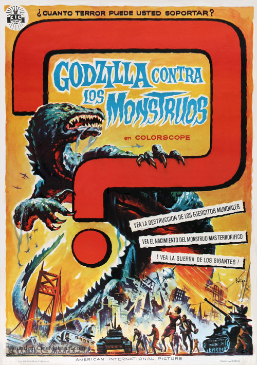 Mosura tai Gojira - Spanish Movie Poster