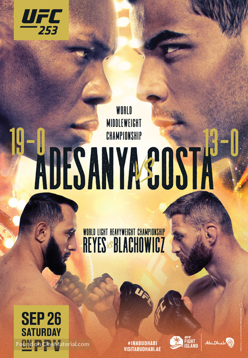 UFC 253: Adesanya vs. Costa - Movie Poster