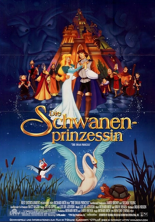 The Swan Princess - German Movie Poster