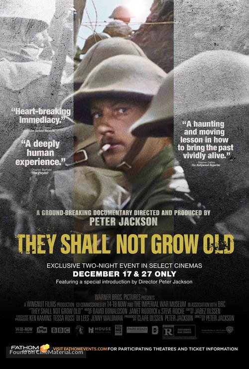 They Shall Not Grow Old - Movie Poster