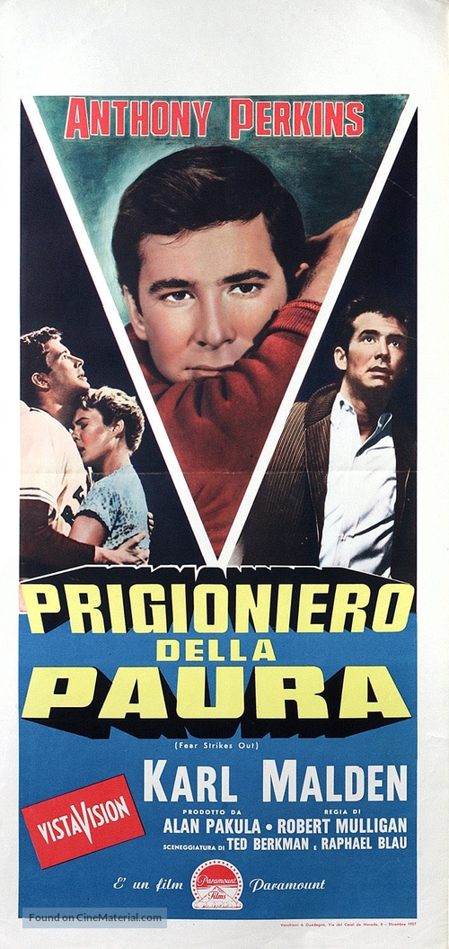 Fear Strikes Out - Italian Movie Poster