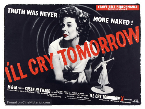 I&#039;ll Cry Tomorrow - British Movie Poster