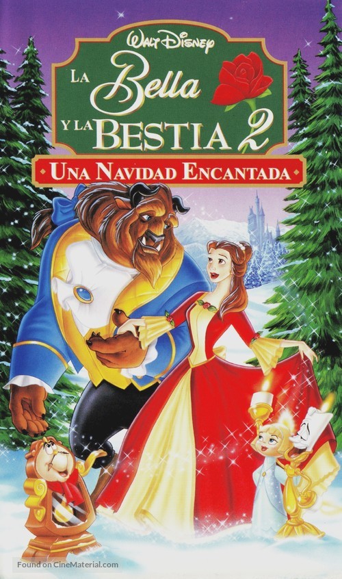 Beauty and the Beast: The Enchanted Christmas - Spanish VHS movie cover