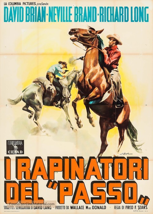 Fury at Gunsight Pass - Italian Movie Poster