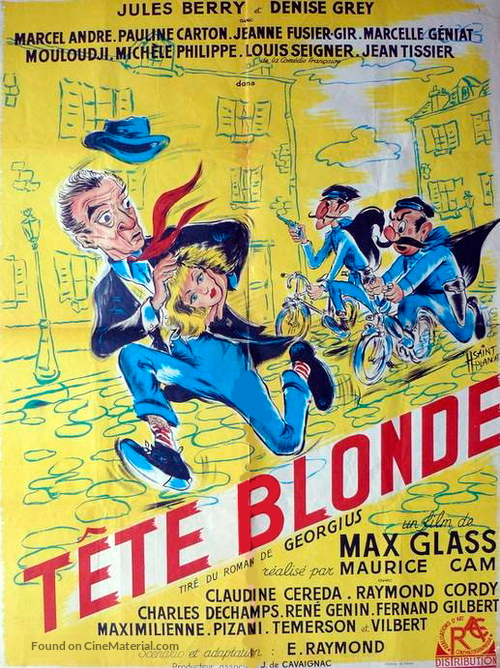 T&ecirc;te blonde - French Movie Poster